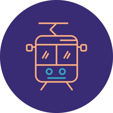 Tren simgesinin vektör illüstrasyonu