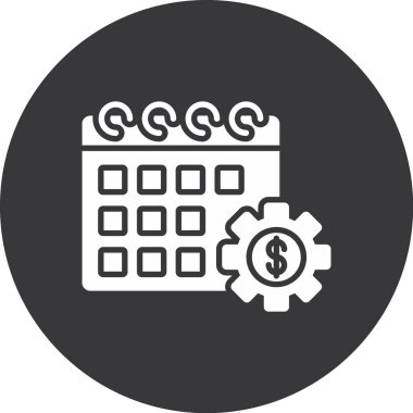 iş ve finans düz vektör simgesi.