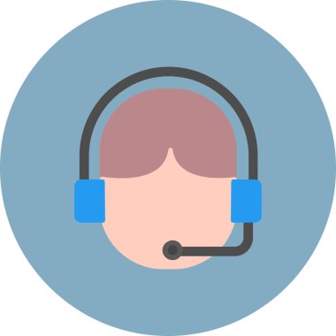 Müşteri servisi. Web simgesi basit illüstrasyon