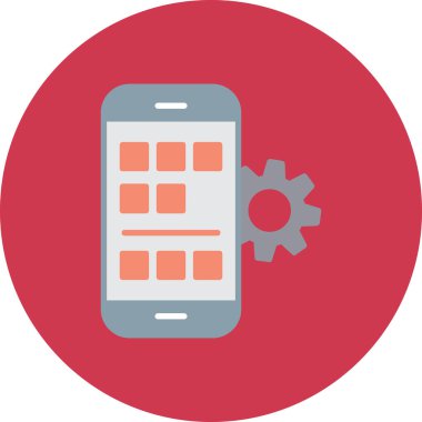 akıllı telefon ayarı simgesi, vektör illüstrasyonu