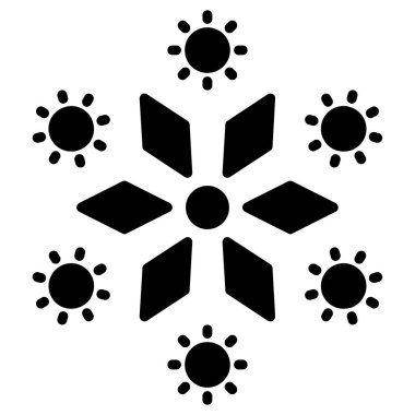 Kar Tanesi ikonu. Basit resimleme