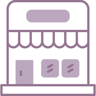 Mağaza. Web simgesi basit illüstrasyon