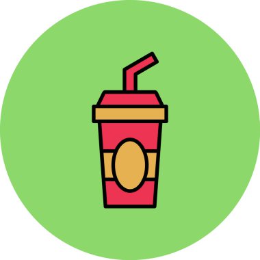 Modern yiyecek simgesinin vektör çizimi