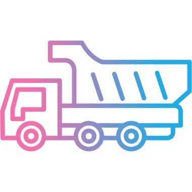 Bir kamyon simgesinin vektör çizimi