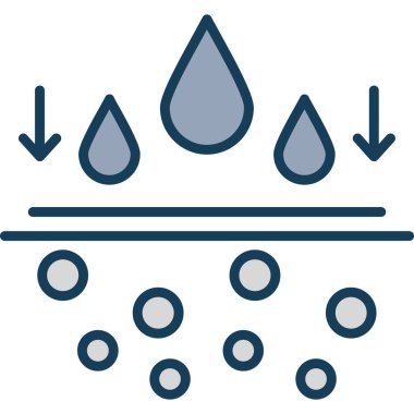 Duş düz vektör simgesi
