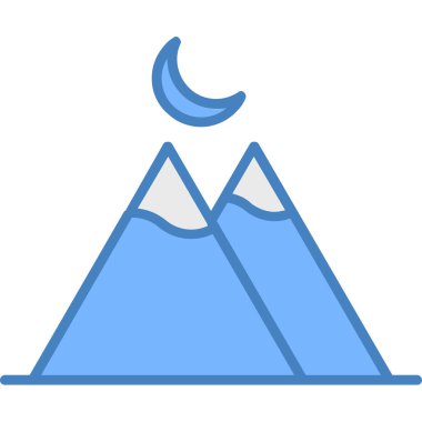 dağ web simgesi, basit vektör illüstrasyonu