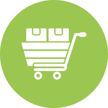 Alışveriş arabası simgesi, vektör illüstrasyonu