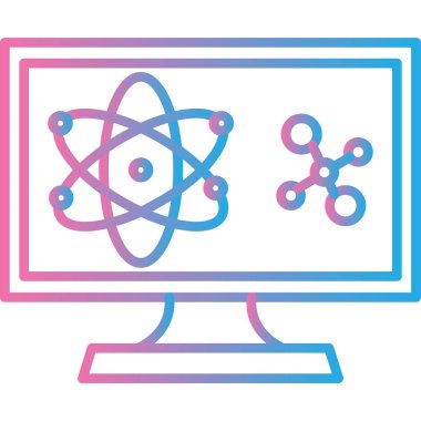 Atom web simgesi, vektör çizim