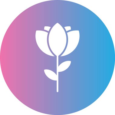 Bir çiçek simgesinin vektör illüstrasyonu