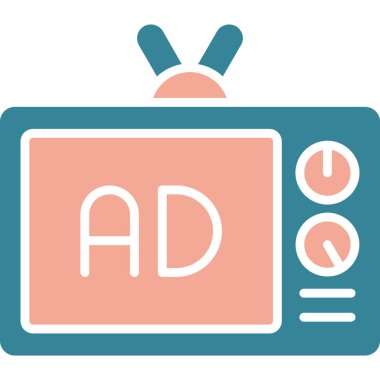 Modern bir televizyonun vektör illüstrasyonu