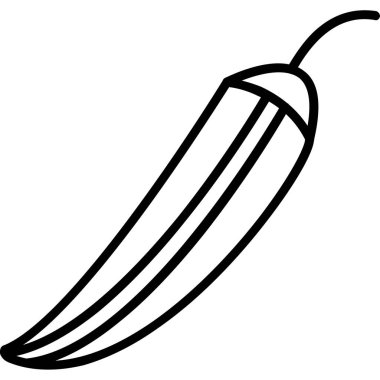 chili simgesi, vektör illüstrasyonu