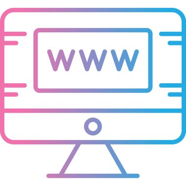 İnternet sitesi. Web simgesi basit illüstrasyon