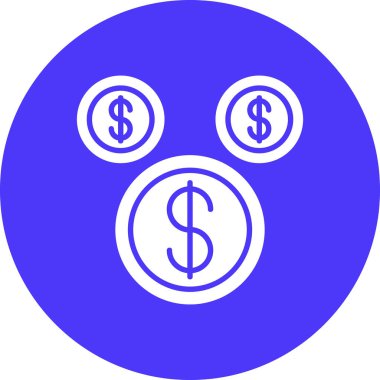 Para için. Web simgesi basit illüstrasyon