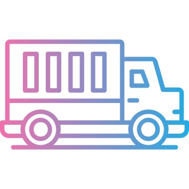 Kamyon. Web simgesi basit illüstrasyon