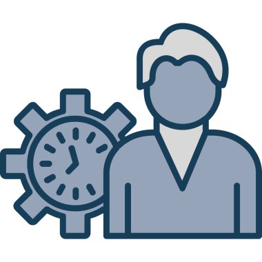 Zaman yönetimi simgesi vektör illüstrasyonu