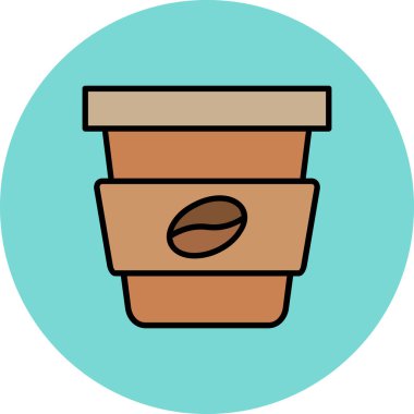 Kahve fincanı. Basit resimleme