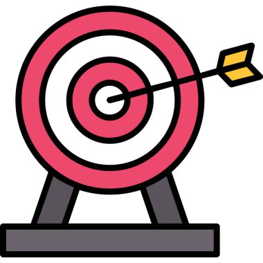 Hedef. Web simgesi basit illüstrasyon