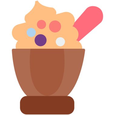 Düz stil dondurma ikonu