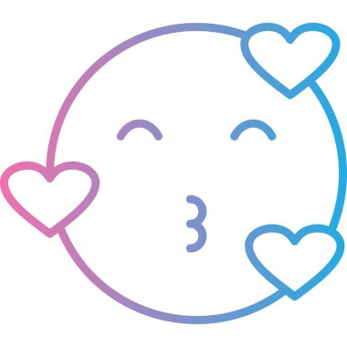 Kalp ikonu vektör illüstrasyonu