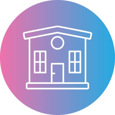 Modern binanın vektör illüstrasyonu