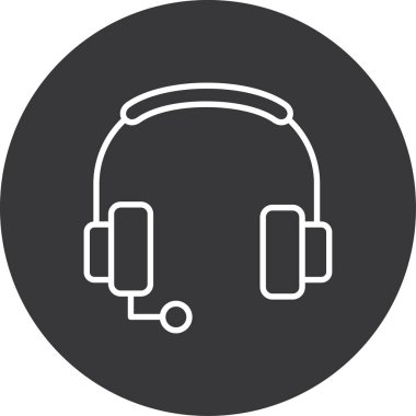 Kulaklık. Web simgesi basit illüstrasyon