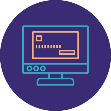 Bilgisayar monitörü. Basit resimleme