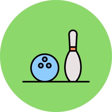 Bowling ikonu. özet çizimi