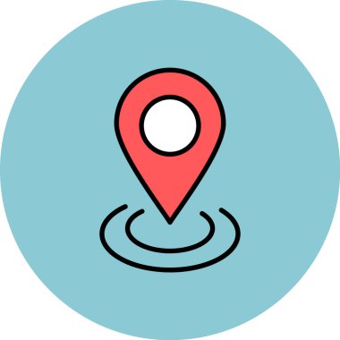 konum simgesi vektör illüstrasyonu