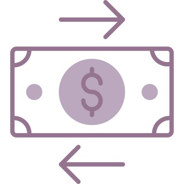 Dolar. Web simgesi basit illüstrasyon