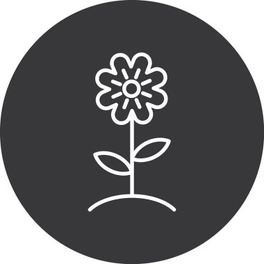 çiçek simgesi vektör illüstrasyonu