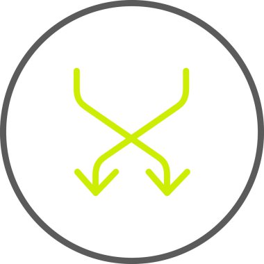 Eğilim biçimi izole edilmiş arkaplanda ok simgesi