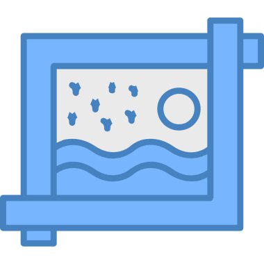 çamaşır makinesi simgesi, vektör illüstrasyonu