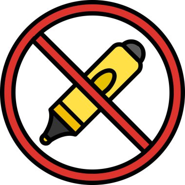 Dolu - taslak biçiminde yasaklama işareti simgesi yok