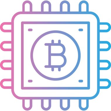 Bitcoin simgesi vektör illüstrasyonu