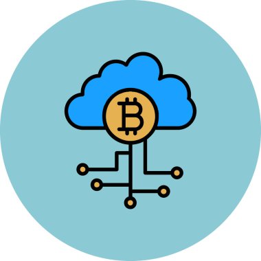 Bulut. Web simgesi basit illüstrasyon