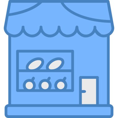 Mağaza. Web simgesi basit illüstrasyon