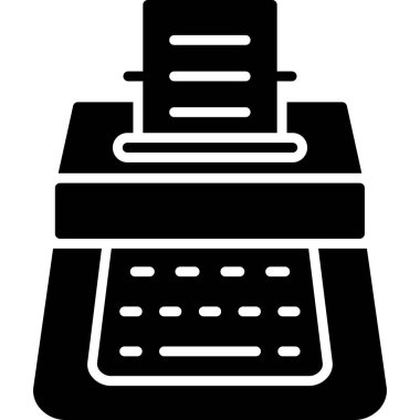 Yazıcı simgesi. Yazıcı vektör simgesi web için basit örnek