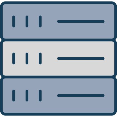 Sunucu. Web simgesi basit illüstrasyon