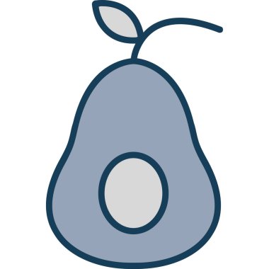 Armut meyve ikonu. özet çizim vektörü vektörü