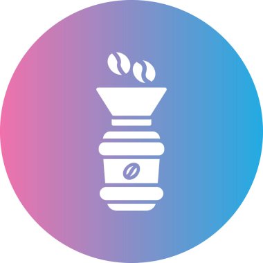 Kahve. Web simgesi basit illüstrasyon