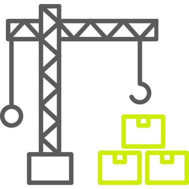 Vinç simgesi, vektör illüstrasyonu