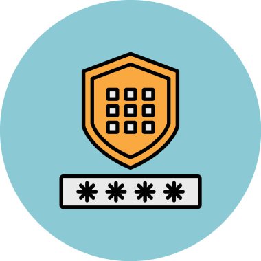 Kalkan. Web simgesi basit illüstrasyon