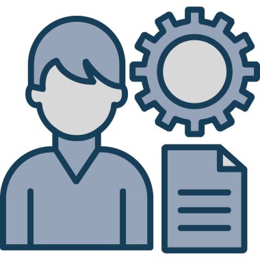 Vites simgesi olan yönetici. düzenlenebilir dış hat vektör renk sembolü.