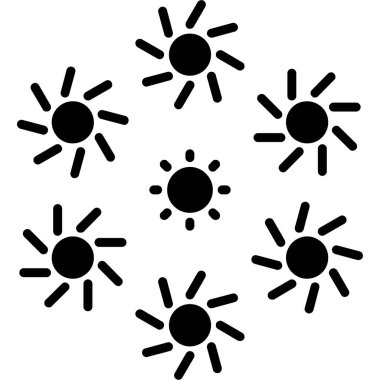 Bir güneş simgesinin vektör illüstrasyonu