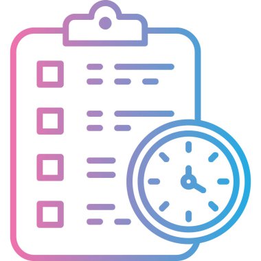 Zaman yönetimi simgesi vektör illüstrasyonu