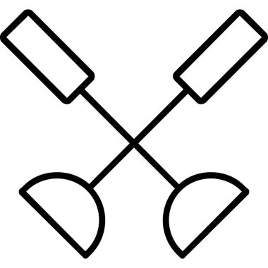 çapraz kılıç çizgisi vektör çizimi