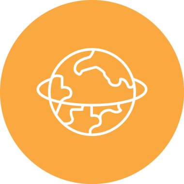 vektör Gezegen Dünya simgesi illüstrasyonu