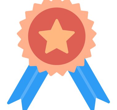 Ödül madalyası. Web simgesi basit illüstrasyon