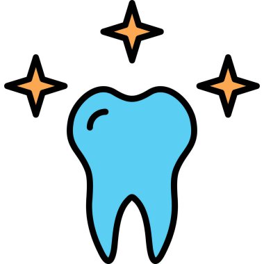 diş simgesi vektör illüstrasyonu