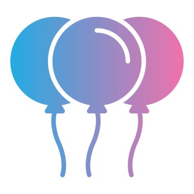 Balonlar. Web simgesi basit illüstrasyon